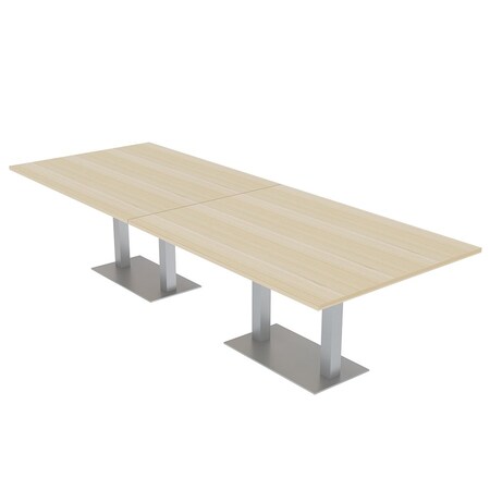 Skutchi Designs 45 in W, 144 in L, 29 in H, Engineered Wood Top, Brown HAR-REC-48x143-DOU-XD08